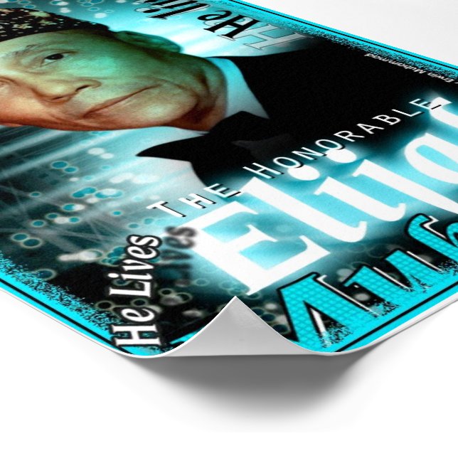 Poster: Elijah Muhammad Lives Poster (Hörn)
