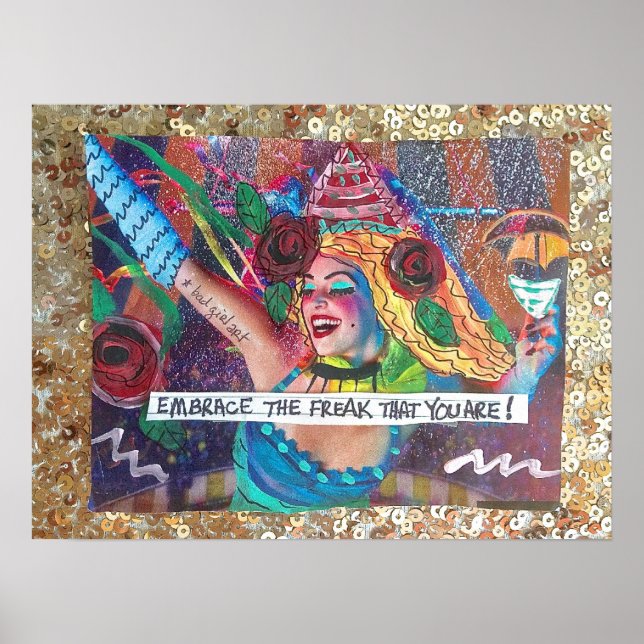 POSTER EMBRAS DEN FREAK DU ÄR. (Framsidan)