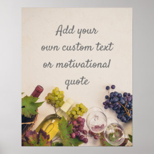 Poster en Anpassningsbar offert - Druvor & Vin