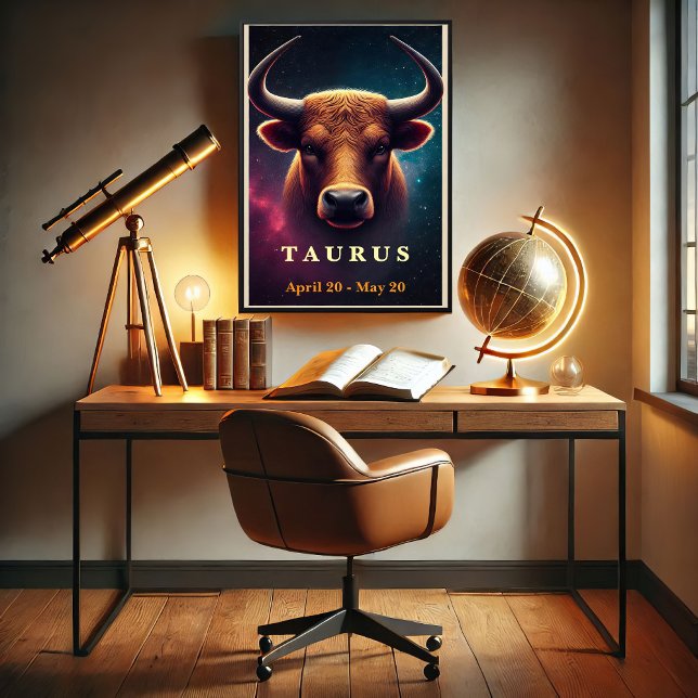 Poster en Cosmic Taurus Bull Zodiac (Skapare uppladdad)
