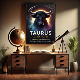 Poster en Cosmic Taurus Bull Zodiac