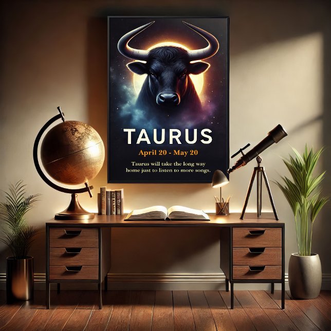 Poster en Cosmic Taurus Bull Zodiac (Skapare uppladdad)