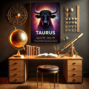 Poster en Cosmic Taurus Bull Zodiac