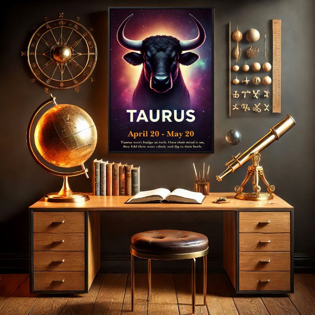 Poster en Cosmic Taurus Bull Zodiac (Skapare uppladdad)