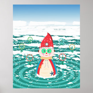 Poster en senkommen julillustration