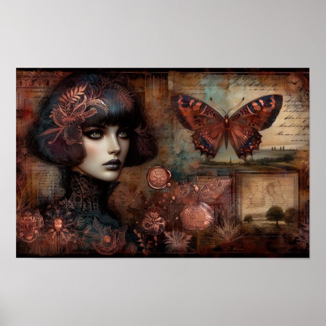 Poster Ephemera Victorian Dam Gothic Butterfly (Framsidan)