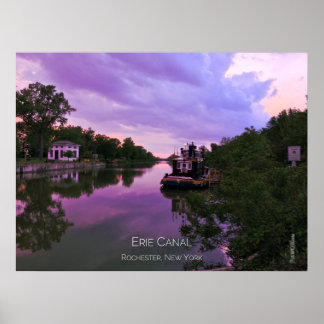 Poster - Erie Canal vid Sunset