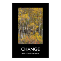 Poster Fall Aspen Grove CHANGE-inspiration