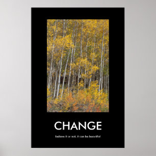 Poster Fall Aspen Grove CHANGE-inspiration
