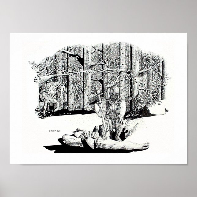 Poster - Fallenkamrat (svart) (Framsidan)