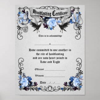 Poster - Fantasy Ravens Blue