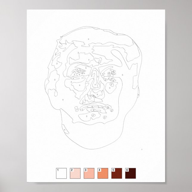 Poster färg efter nummer: Donald Trump (Framsidan)