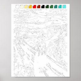 Poster Färg efter nummer: Poster Skräm