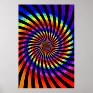 Poster: Färgfull Spiral-design Poster