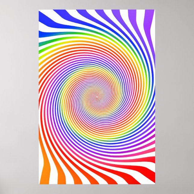 Poster: Färgfull Spiral-design Poster (Framsidan)
