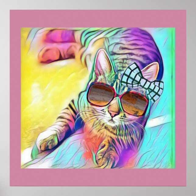 Poster färglös katt (Framsidan)