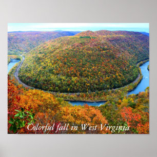 Poster färglöst fall i Väster Virginia