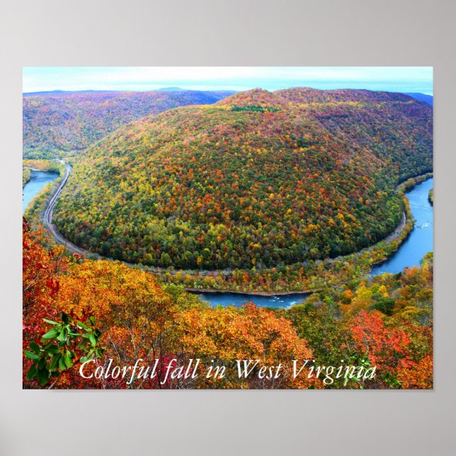 Poster färglöst fall i Väster Virginia (Framsidan)