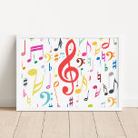 Poster färglöst Musik noter<br><div class="desc">Modern Musik noter och elegant är tryckt i färglöst. Kolla in Graphic Art Design-arkivet för andra produkter som matchar den här designen!</div>