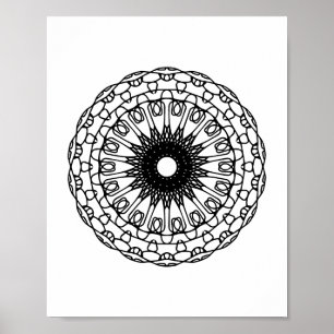 Poster färgning av Page Mandala DIY Wall Art
