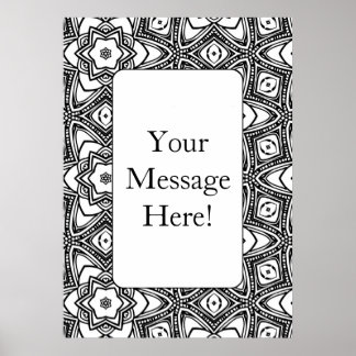 Poster färgningssida för geometrisk Mönster-Vuxen 