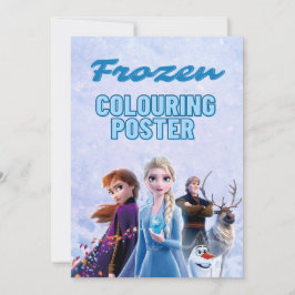 Poster färgsida för barn inbjudningar