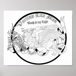 Poster färgsida för regal Guld Griffin