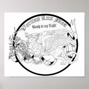 Poster färgsida för regal Guld Griffin