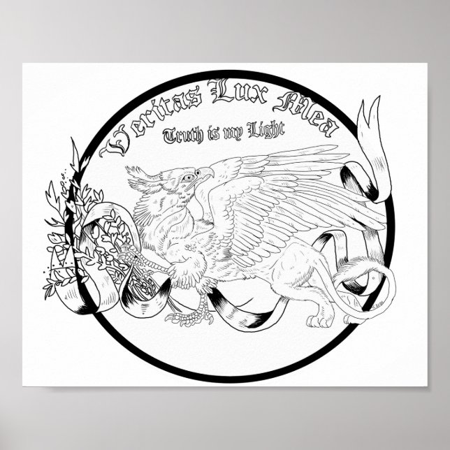 Poster färgsida för regal Guld Griffin (Framsidan)
