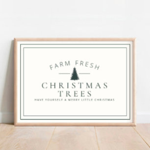 Poster Färsk Julgranar Helgdag