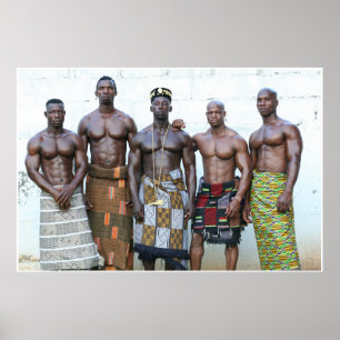 Poster fem krigare, Cote d'Ivoire, västra afrika