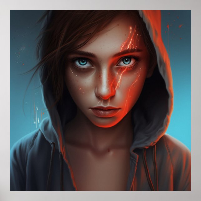 Poster Fille Super-Héros (Framsidan)