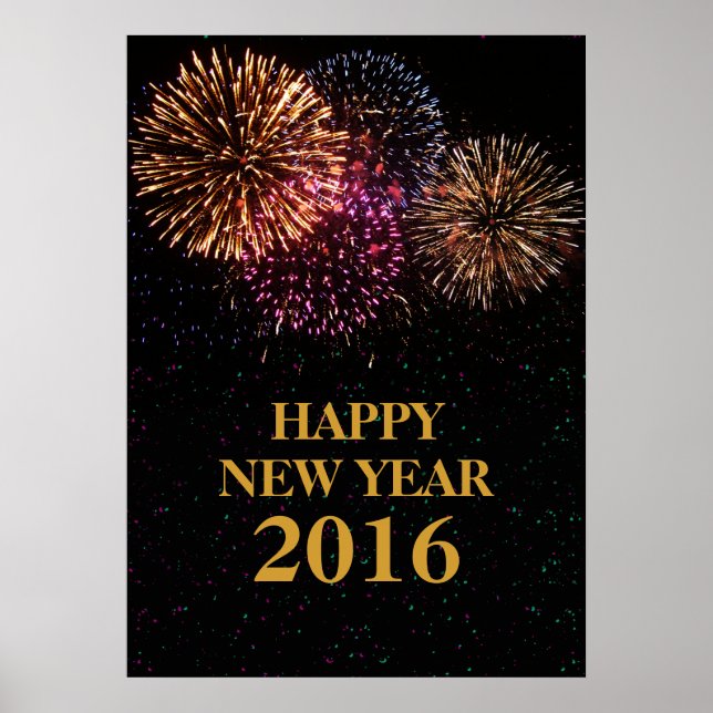 Poster Fireworks-Nyårsafton (Framsidan)