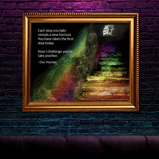 Poster fiskestopp - Blarney Castle Inspired (Brighten your space with abold, touch and the magic of the Wishing Steps! 🌈 for a pub, bar or home.)