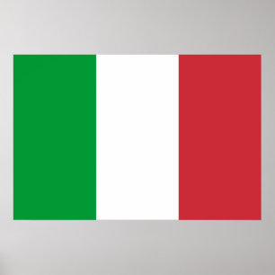 Poster: flagga Italien Poster