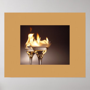 Poster Flaming Cocktails