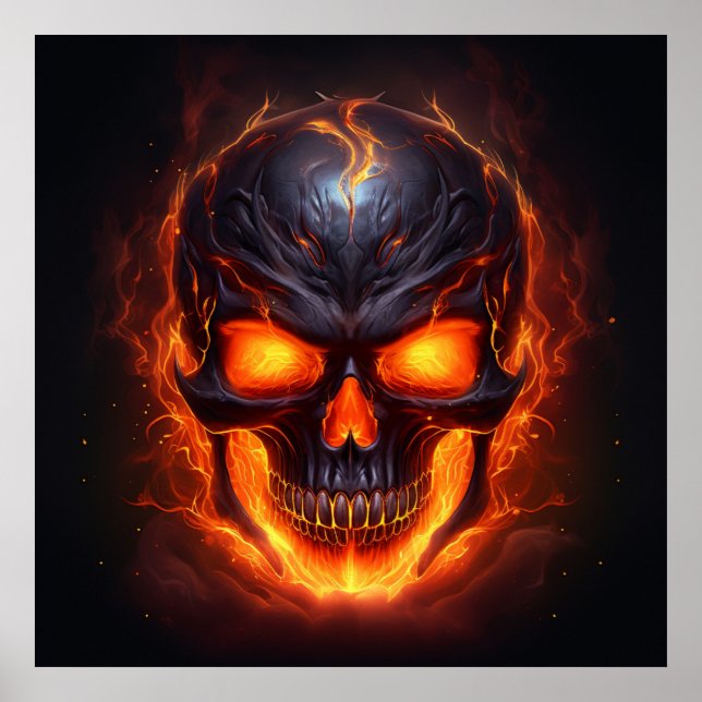 Poster Flaming Skull Fury (Framsidan)
