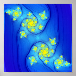 Poster Flödesutskrift av Linjer (12 x 12 tum)