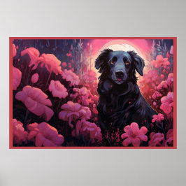 Poster Floral Pups