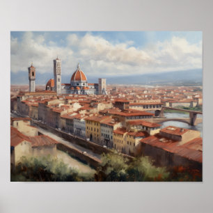Poster Florence Italien Painting Art Print