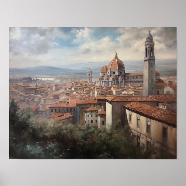 Poster Florence Italien Painting Art Print (Framsidan)