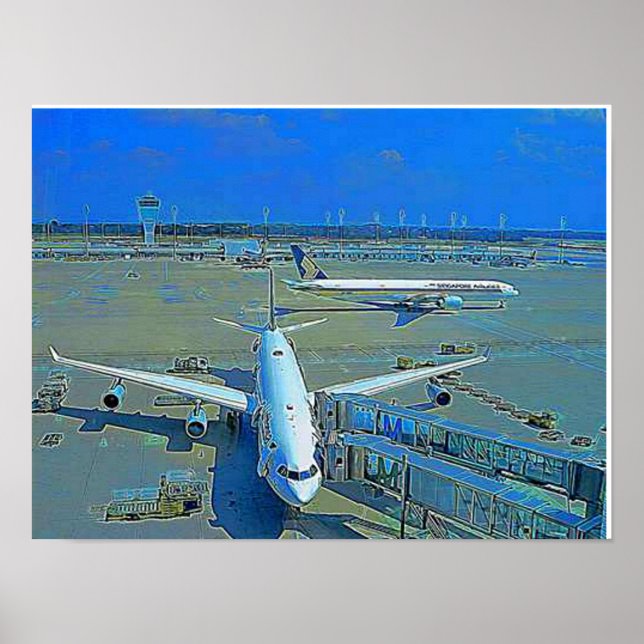 Poster Flugzeug (Framsidan)