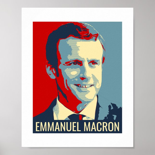 Poster Flyer Emmanuel Macron (Framsidan)