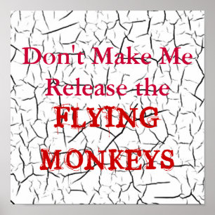 Poster Flygande apor