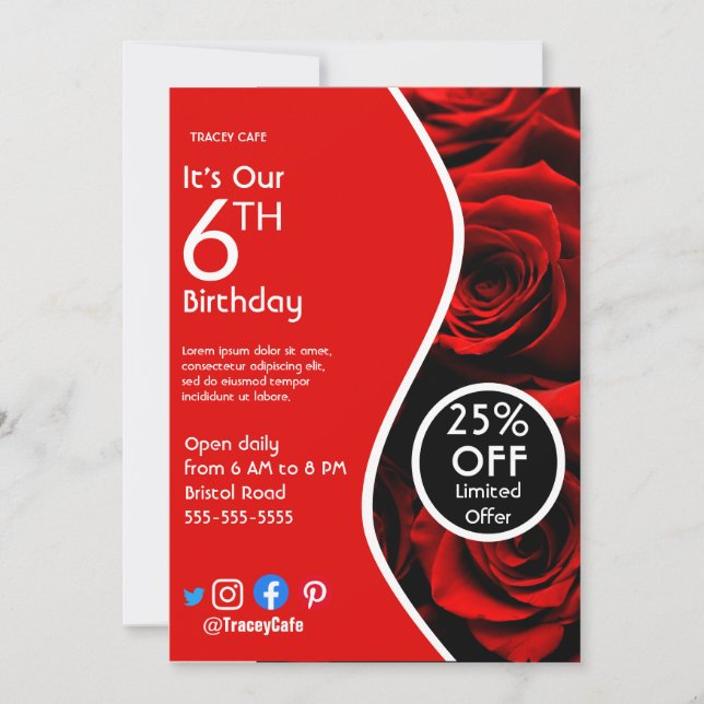 Poster flygare för befordran inbjudningar (Framsida)