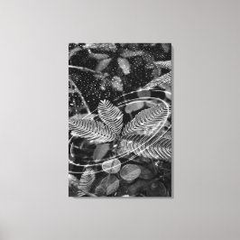 Poster Folhas - P&B Canvastryck