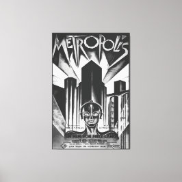 Poster för 1927 science fiction-filmens Metropol Canvastryck