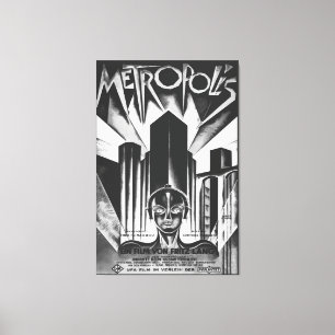 Poster för 1927 science fiction-filmens Metropol Canvastryck