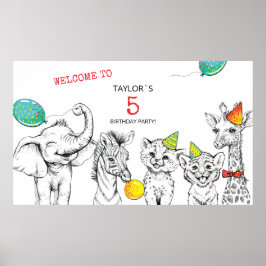 Poster for 5th birthday party.