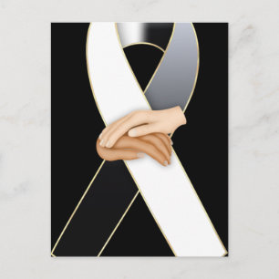 Poster för anti-rasism, svart/vit-medvetande vykort